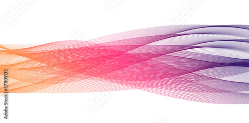 Wave lines smooth curve flowing dynamic colorful spectrum. Technology and Digital concept