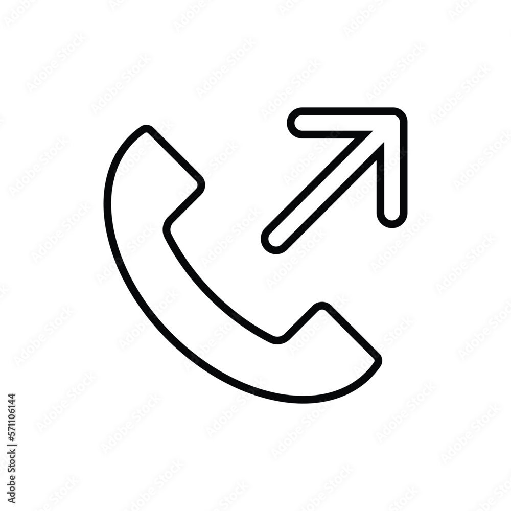 phone calling outline icon vector phone calling outline icon vector
