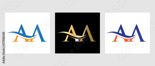 Initial Monogram Letter AA Logo Design. AA Logotype Template
