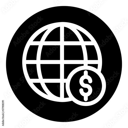 internet banking glyph icon