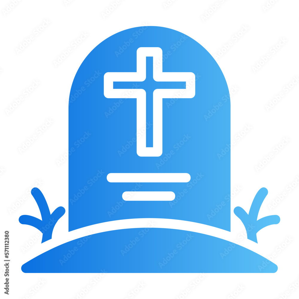 Fototapeta premium tombstone gradient icon