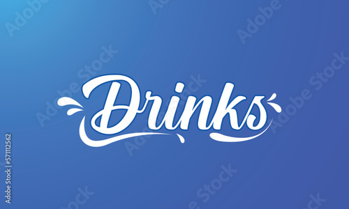 Drinks Decorative Typography, Drinks Mnemonic, Splash Water