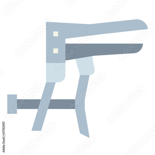 vaginal speculum flat icon style