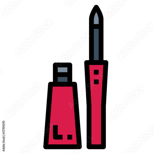 eyeliner filled outline icon style