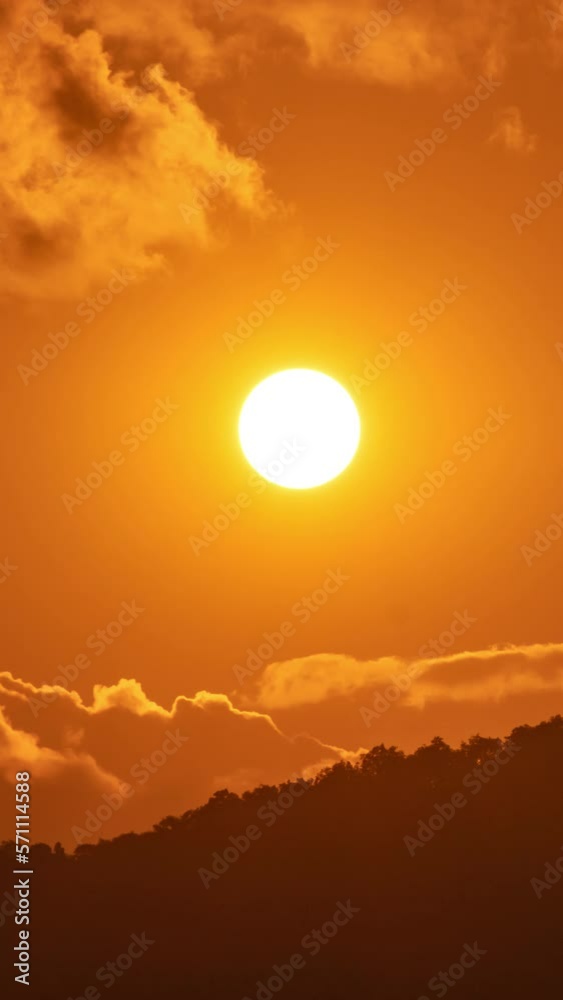 Timelapse of dramatic sunset with orange sky in a sunny day. Timelapse of dramatic sunset with orange sky in a sunny day.