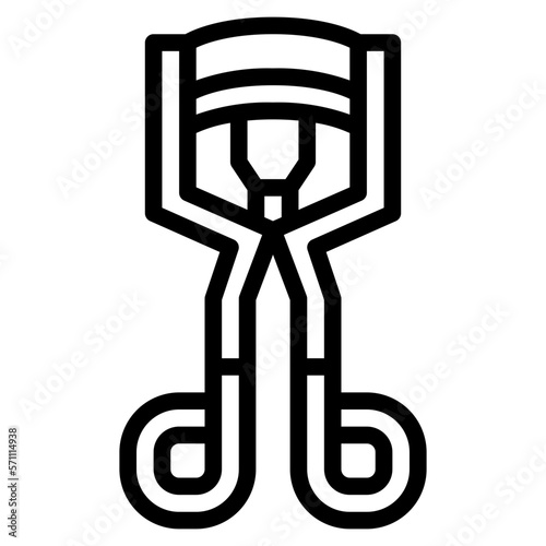 Eyelash curler line icon style