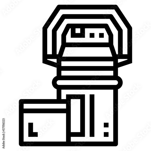 thermo line icon style