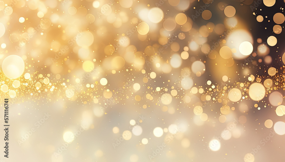 Giltter Gold background with bokeh