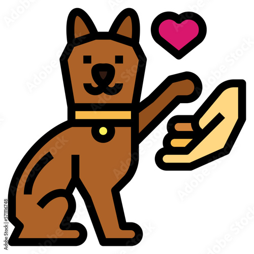 pets lovers filled outline icon style
