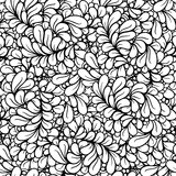 Black and white vector floral seamless pattern