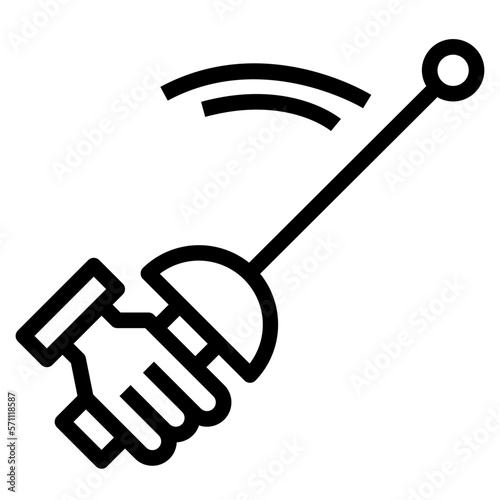 fencing line icon style