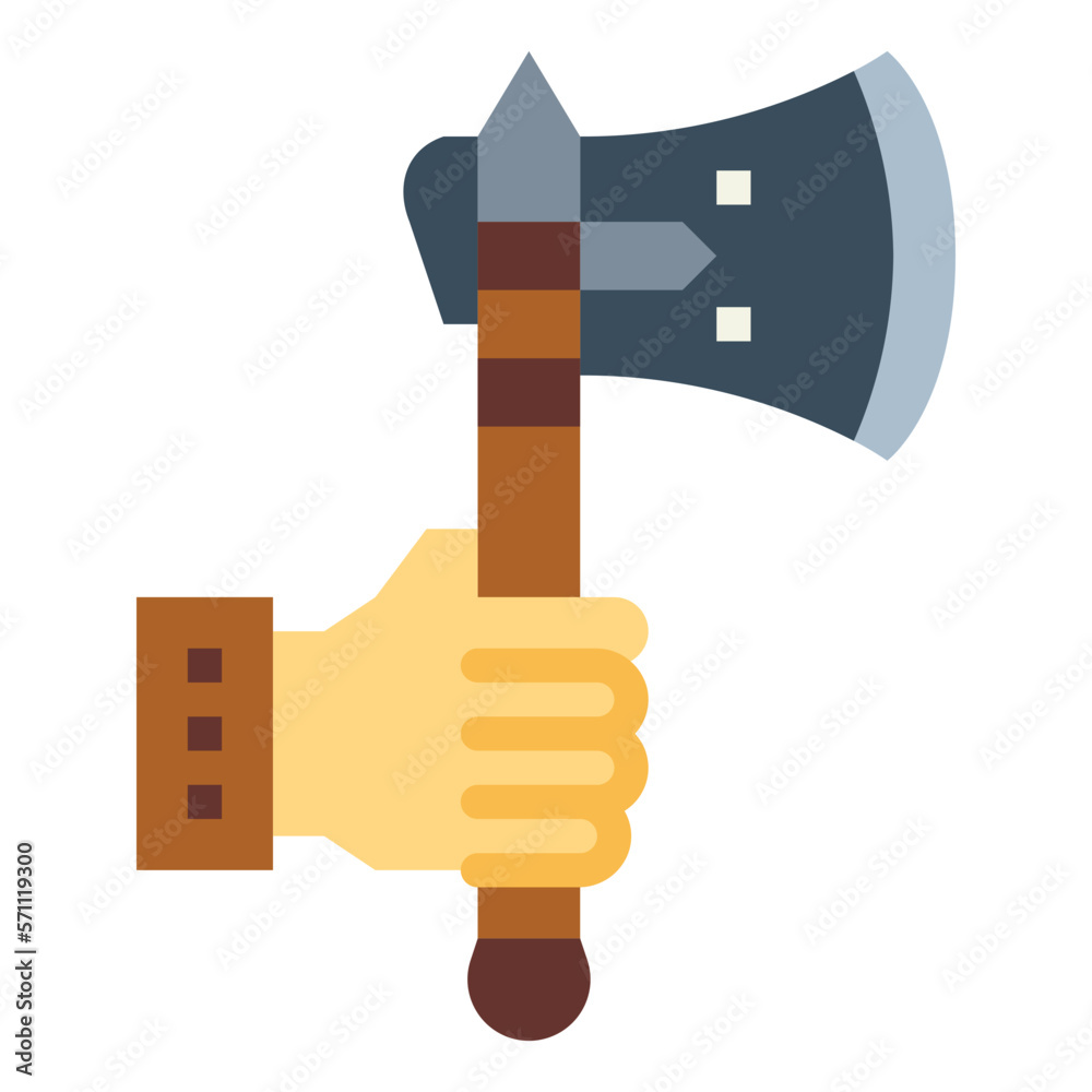 handaxe flat icon style handaxe flat icon style