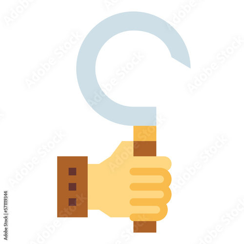 sickle flat icon style
