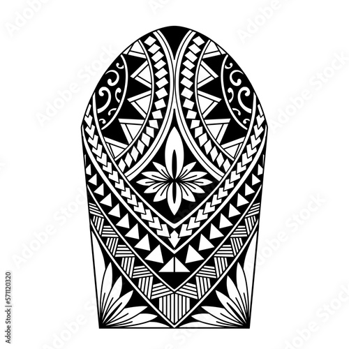 Wrap around arm polynesian tattoo design. Pattern aboriginal samoan. illustration EPS10
