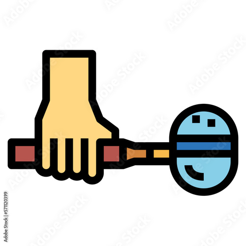 scoop filled outline icon style