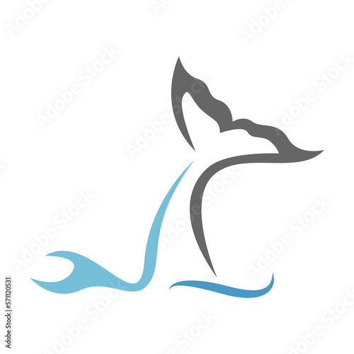 Fish tail logo icon design