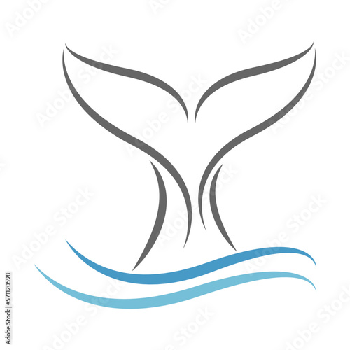 Fish tail logo icon design
