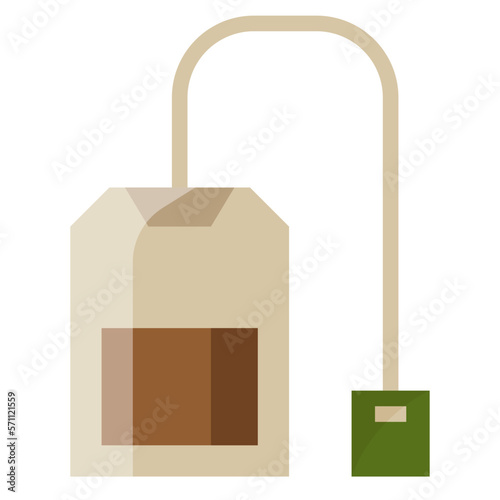 Tea Bag. flat icon. Vector element