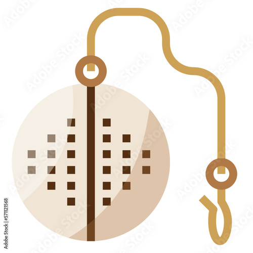 Tea strainer. flat icon. Vector element