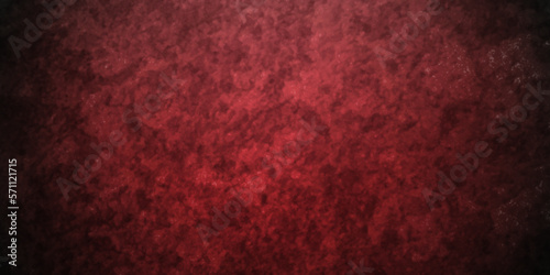 Dark red grunge textured concrete backdrop background. Panorama dark red black slate background or texture. Vector red grunge concrete texture. Stone wall background.