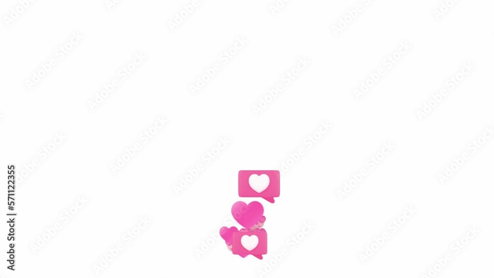 Social media Live style animated heart on white screen. 60 FPS. 4K. Social media Live style animated heart on white screen. 60 FPS. 4K.