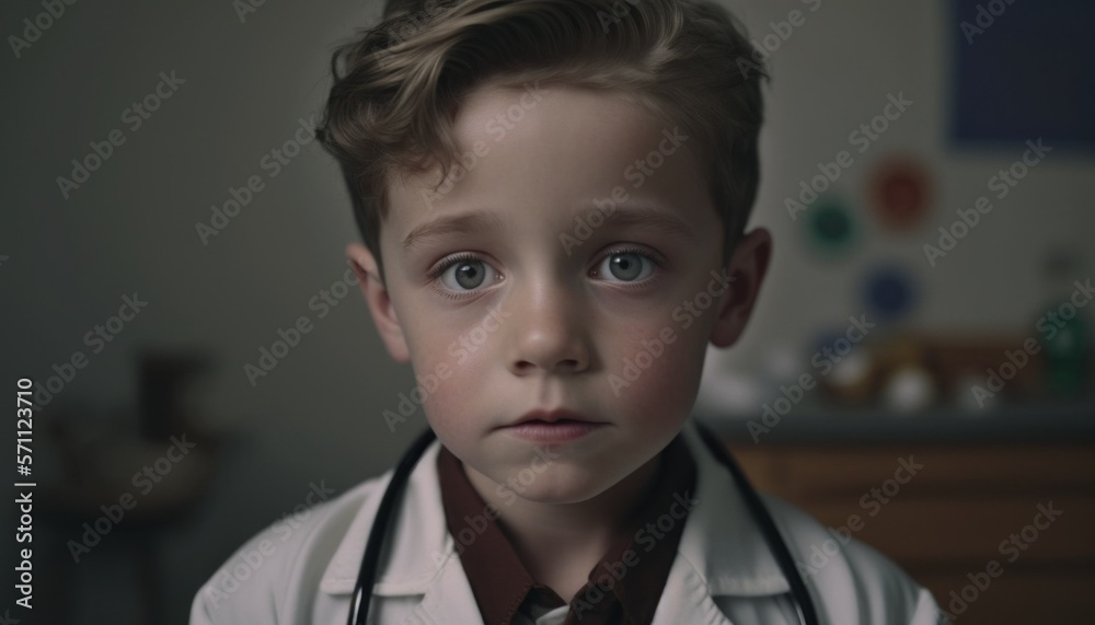 Empowering Children in the Workplace: Celebrating Diversity, Equity, and Inclusion (DEI) in the Industry with Caucasian boy as a Doctor (white) (generative AI) Empowering Children in the Workplace: Celebrating Diversity, Equity, and Inclusion (DEI) in the Industry with Caucasian boy as a Doctor (white) (generative AI)