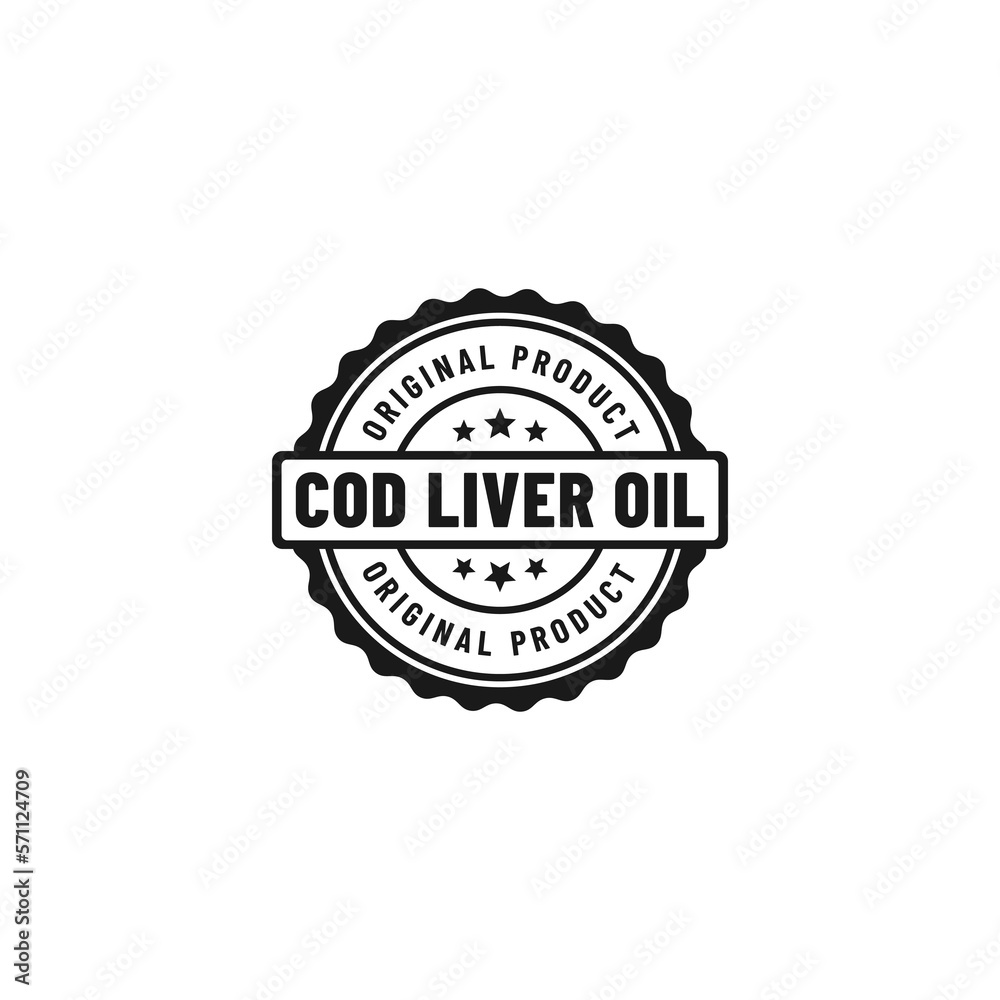 Simple Cod liver oil label or Cod liver oil stamp vector isolated on white background. The best Cod liver oil label for premium product. Cod liver oil stamp or seal for any design. Simple Cod liver oil label or Cod liver oil stamp vector isolated on white background. The best Cod liver oil label for premium product. Cod liver oil stamp or seal for any design.