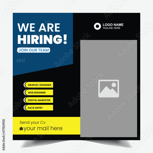 We are Hiring social media post design template