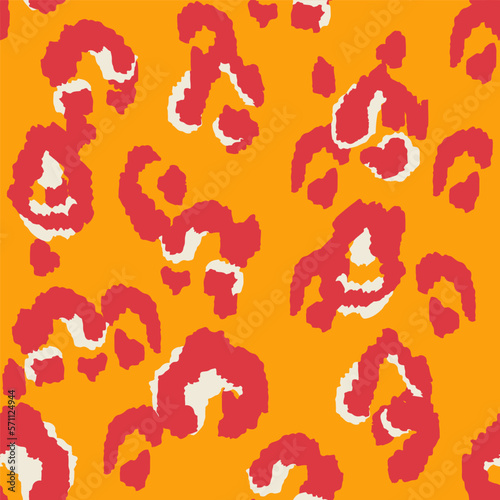 Animal Abstract Vector Seamless Pattern.
