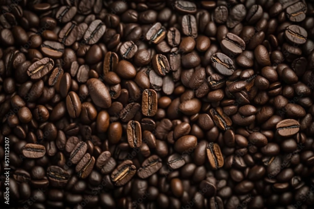 coffee beans background.Generative Ai