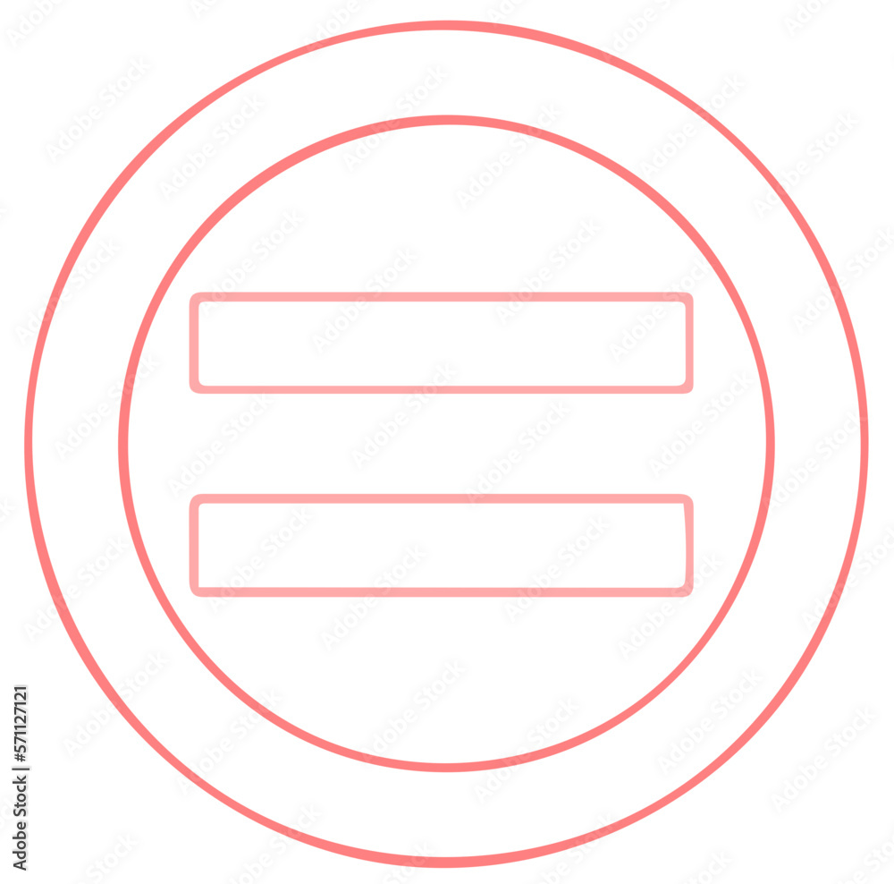 Circle with Equal Symbol Circle with Equal Symbol