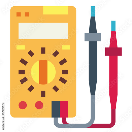 Multimeter flat icon style