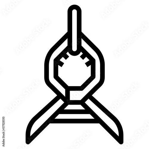 clamps line icon style