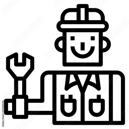 electrician line icon style
