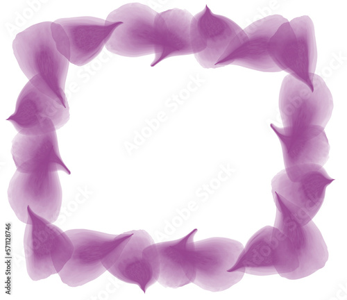紫の花びらのフレーム