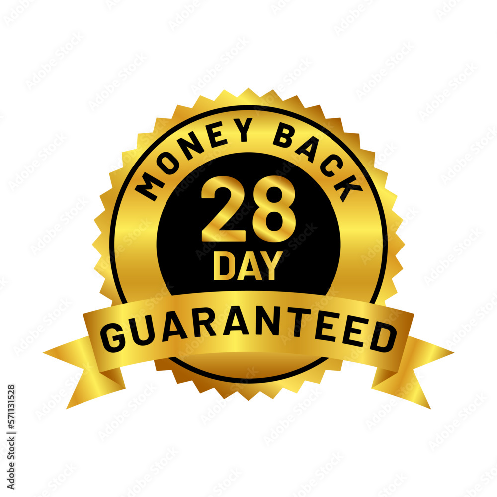 money back guaranteed badge in gold color money back guaranteed badge in gold color