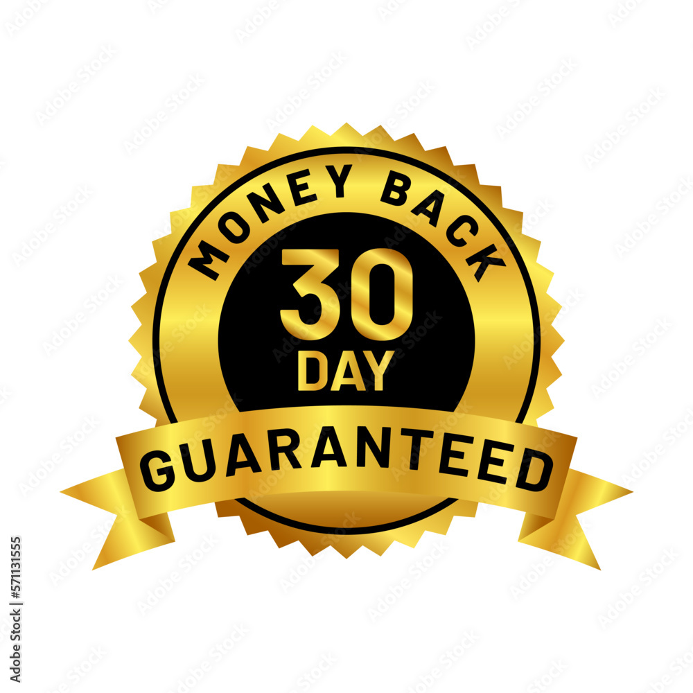 money back guaranteed badge in gold color money back guaranteed badge in gold color