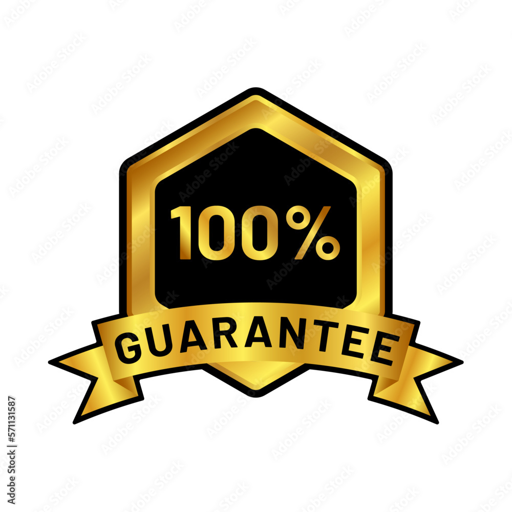 satisfaction guaranteed badge design in gold color satisfaction guaranteed badge design in gold color