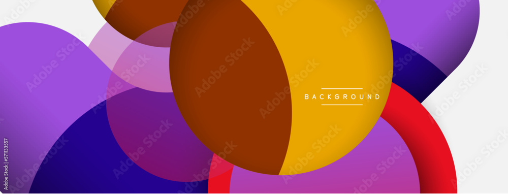 Creative geometric wallpaper. Minimal abstract background. Circles composition vector illustration for wallpaper banner background or landing page Creative geometric wallpaper. Minimal abstract background. Circles composition vector illustration for wallpaper banner background or landing page