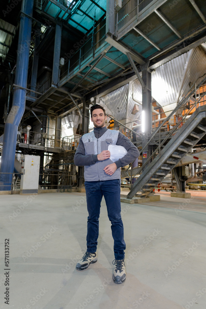 portrait of factory male worker