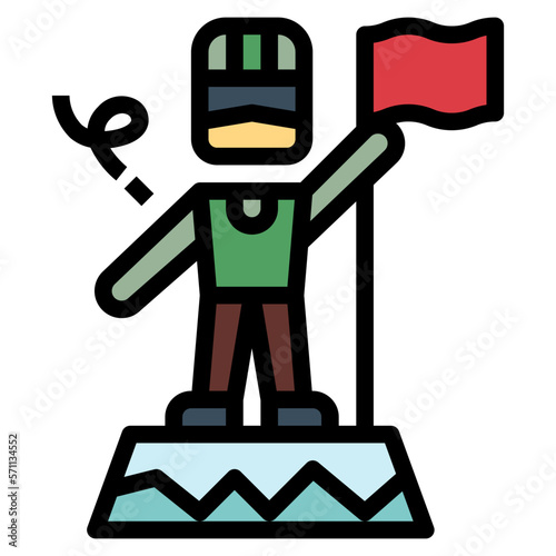 Alpinism filled outline icon style