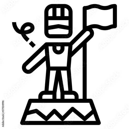 Alpinism line icon style