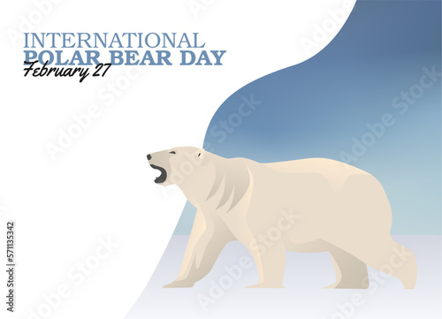 vector graphic of international polar bear day good for international polar bear day celebration. flat design. flyer design.flat illustration.