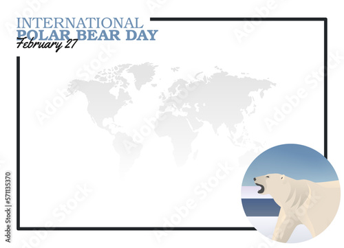 vector graphic of international polar bear day good for international polar bear day celebration. flat design. flyer design.flat illustration.