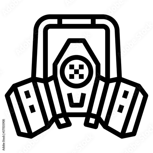 reusable respirator line icon style