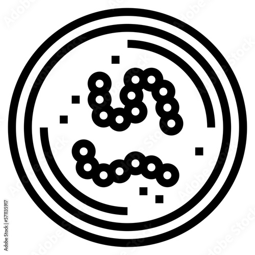 Streptococci line icon style
