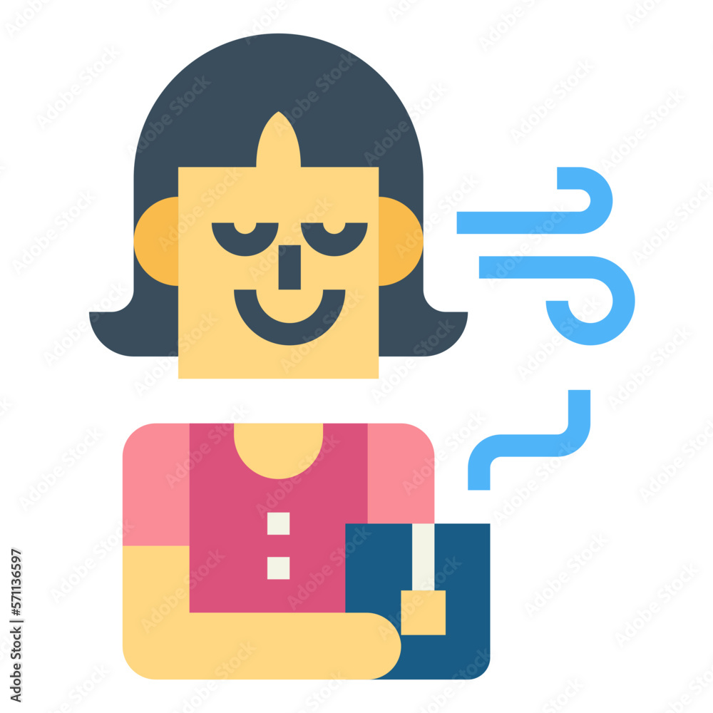 Relax flat icon style
