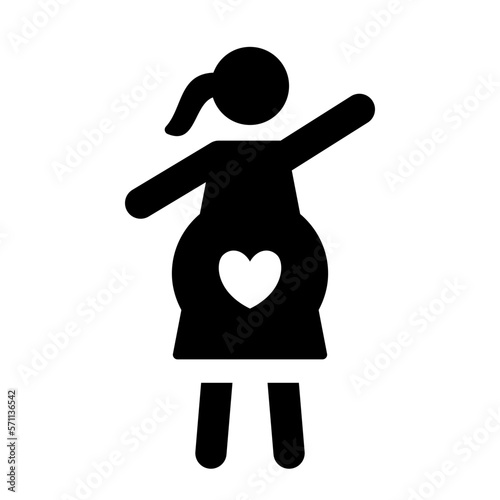 Pregnancy Exercise Glyph Icon