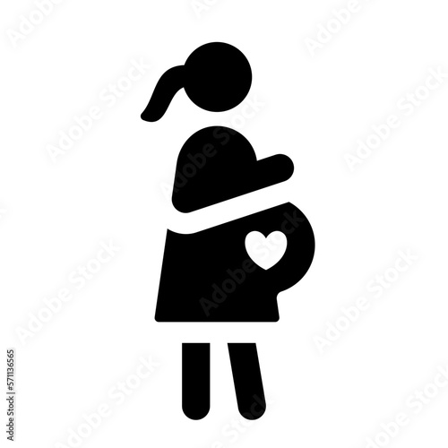 Expectant Mother Glyph Icon