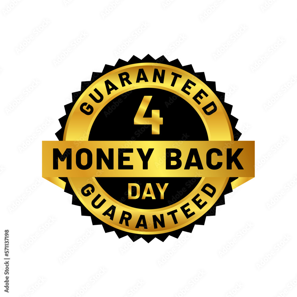 money back guaranteed badge in gold color money back guaranteed badge in gold color